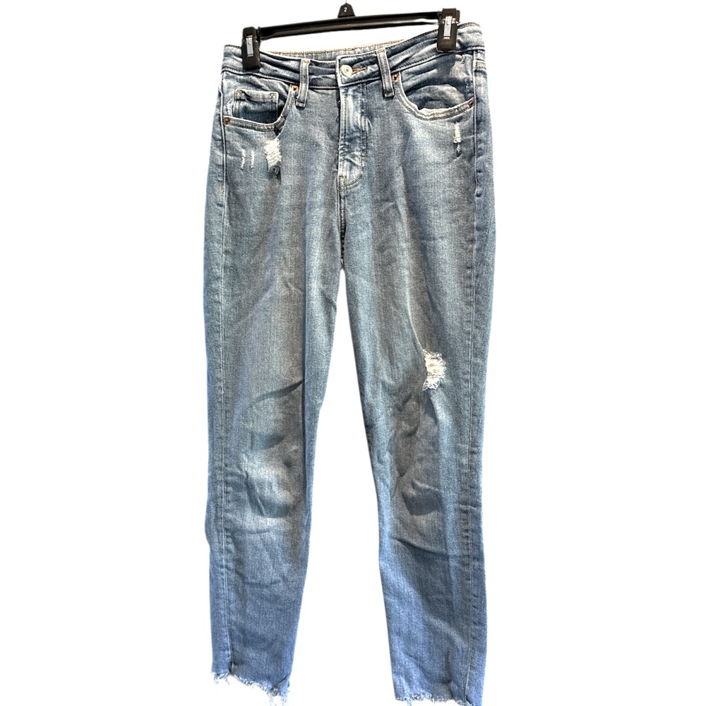 Old Navy Women’s OG Straight Blue Denim Distressed Jeans Size 2